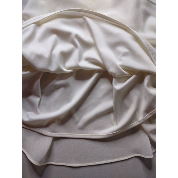 R & M Richards 2-piece Cream Beaded and Embroidered Jacket and Dress Set Size 16 - Picture 4 of 7